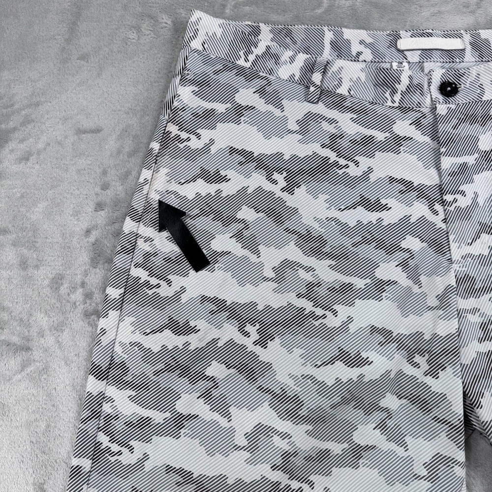 Robert Graham Shorts Mens 38 Gray Biscay Camo Flat Front Regular Fit Chino - Picture 2 of 16